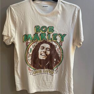 Old Navy Bob Marley One Love Tee in Cream